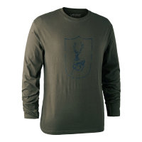 Deerhunter Logo T-Shirt mit langen Ärmeln